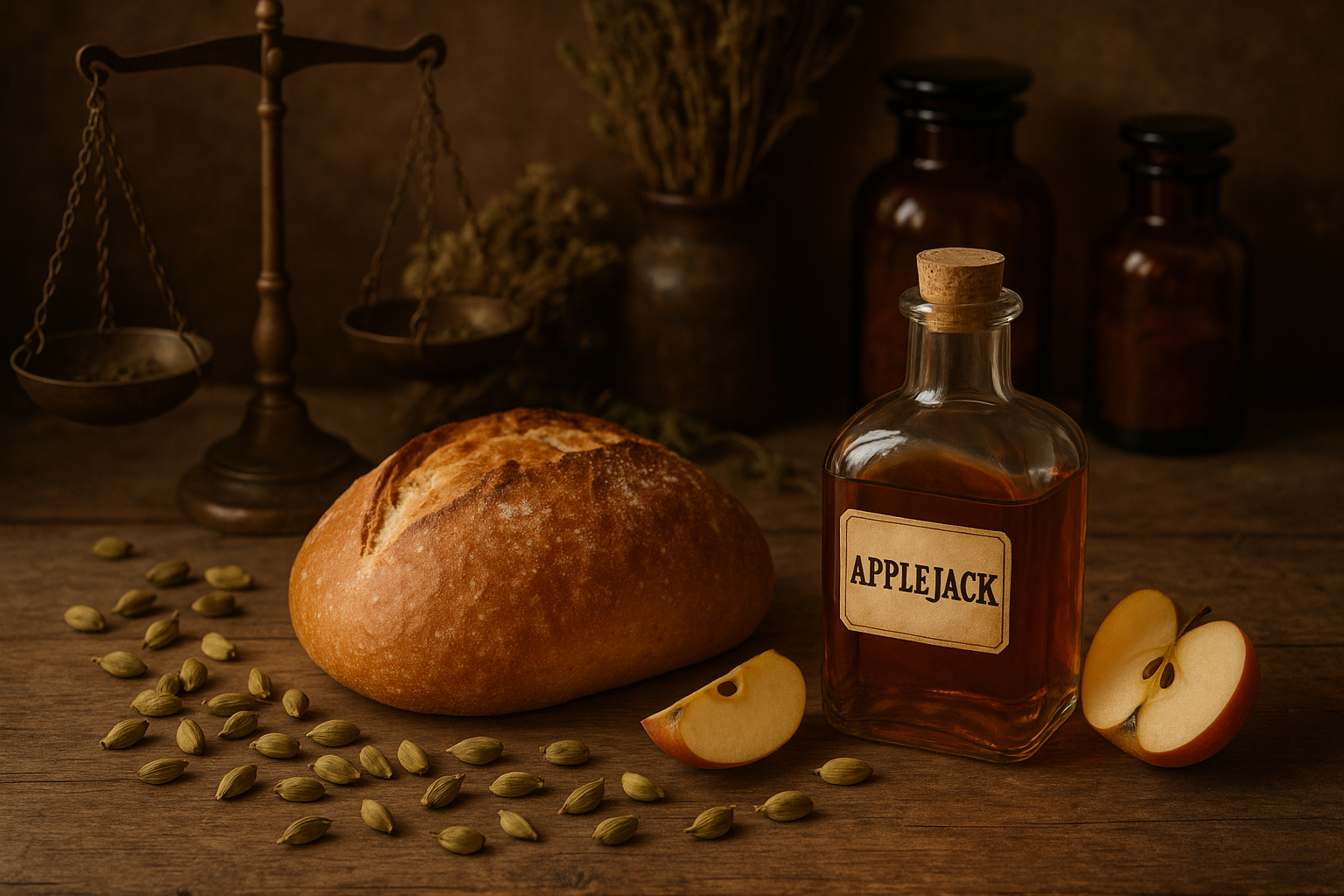 Apple Jack, Cardamom, and Fresh Bread